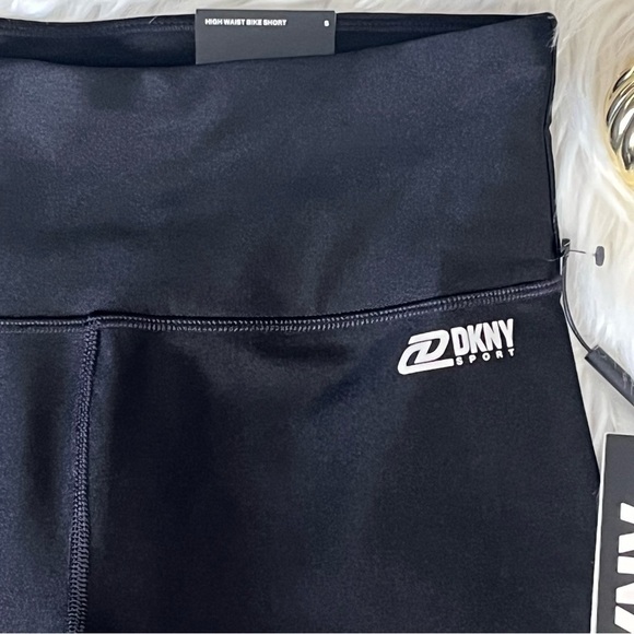 DKNY Sport High Waist Bike Shorts Black Small - Picture 5 of 10
